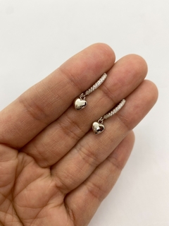 Aros argollita con dije corazon de mujer, Chalup en internet