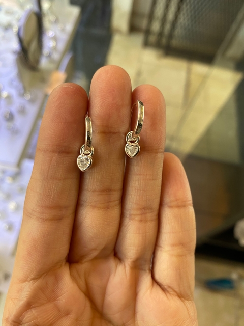 Aro argollita con dije Su corazón - comprar online