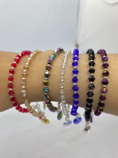 Pulsera de mujer, cristal Autentico + bolitas - comprar online