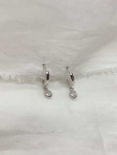 Aros argollita con dije, mujer, Gota