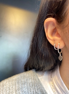 Aros argollita con dije para mujer, Colleen - Joyería LauLec