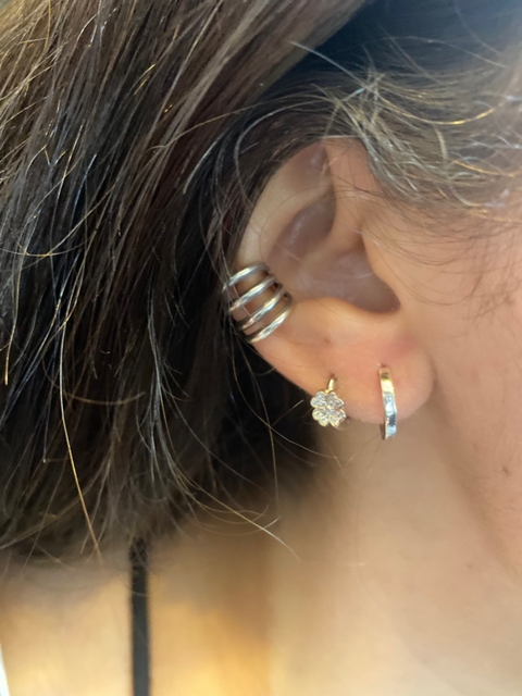 Aros argollita amuletos, trebol - comprar online