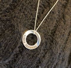 Dije colgante personalizado de mujer, arandela de la vida x1