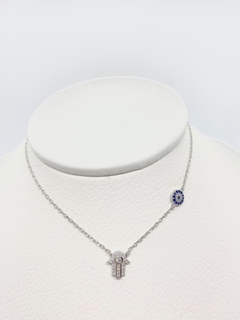 Conjunto cadena y dije con piedra de mujer, Hamsa plus