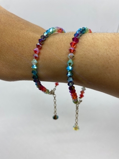 Pulsera cristal multicolor
