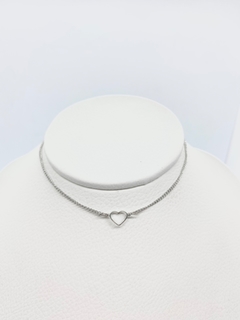 Conjunto cadena y colgante de mujer, calado acero