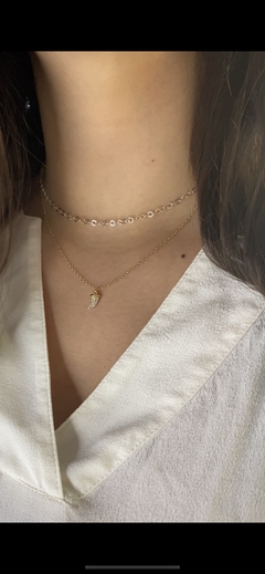 Conjunto cadena y dije de mujer Mini cuernito gold - comprar online