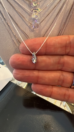 Conjunto de mujer, cadena y dije cubito cristal autentico Gota - Joyería LauLec