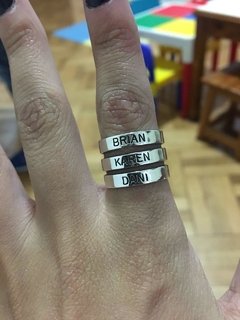 Anillo personalizado de mujer, Jalón x 3 en internet
