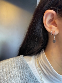 Imagen de Aros argollita con dije para mujer, Colleen