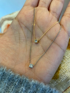 conjunto cubito en oro blanco