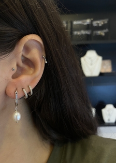 Aros argollita de mujer, Pearl 2 - Joyería LauLec