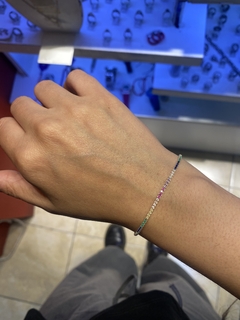 Pulsera regulable con piedras de mujer, Multicolor - comprar online