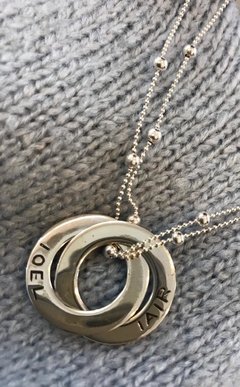 Dije colgante personalizado de mujer, arandelas de la vida x2 en internet