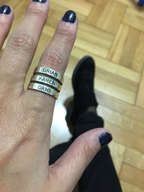 Anillo personalizado de mujer, Jalón x 3 - comprar online