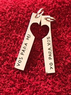 Dije colgante personalizado pareja, Barrita Enamorados