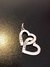 Dije colgante personalizado de mujer, corazon calado vertical en internet