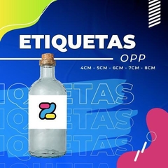Impresion ETIQUETAS OPP Plastico blanco, transparente A3 +