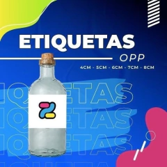Impresion ETIQUETAS OPP Plastico blanco, transparente A3 +