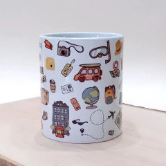 Caneca viagem ícones na internet