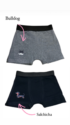 Boxer bulldog y salchicha pack x 2 boxer