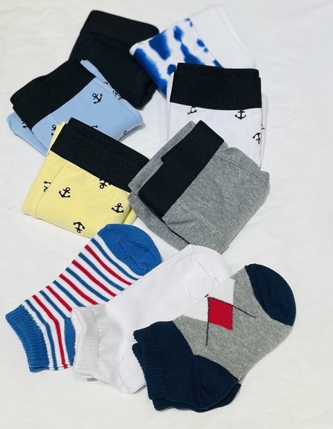 COMBO NENE 6 boxer lisos + 3 soquetes