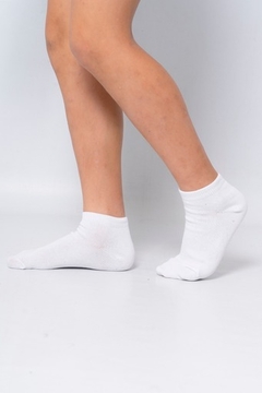 Soquete BLANCO Y AZUL pack x 3 pares