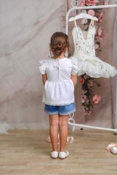 CONJUNTO RENDA PÓA 2111288 - Jacris Kids | Transformando Sonhos em Moda