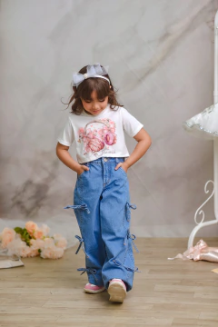 CALÇA JEANS LACINHOS 2231207 - comprar online
