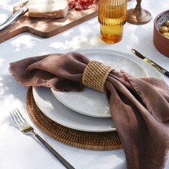 Porta servilletas de rattan x 3