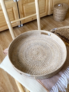 Bandeja Blanca Rattan