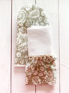 Set Manopla + Repasador Botanica