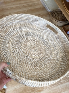 Bandeja Blanca Rattan - comprar online