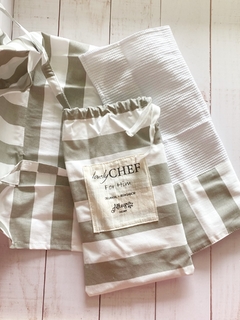 Set Chef Hombre: Delantal + Repasador + bolsita - tienda online