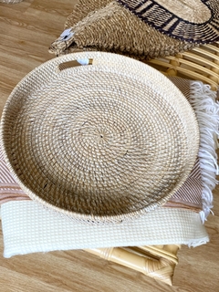 Bandeja Blanca Rattan - Modma Home & Deco
