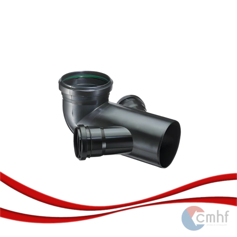 Joelho de 87° 30' c/ junção de 45º dupla, Ponta Bolsa Duratop X