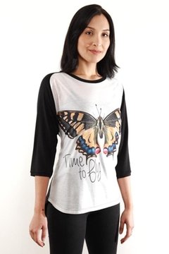 Blusa Manga 3/4 Time to Fly