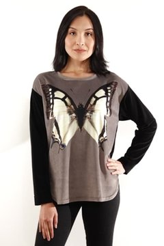 Plush-Veludo Borboleta Branca