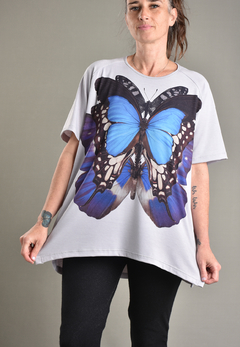 Blusa Evasê Metamorfose Azul - comprar online
