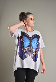 Blusa Evasê Metamorfose Azul - Visto Vida - Viver de forma Intencional 