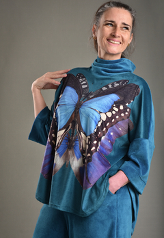 Blusa Metamorfose Azul Profundo