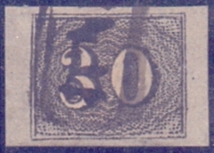 013 (041) VERTICAIS - 30 REIS - 1850 - PRETO