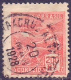 8028 .... CARIMBO FERROVIÁRIO = . . . . A CRUZ ALTA ( R. GRANDE DO SUL ) - 20 MAR 1928