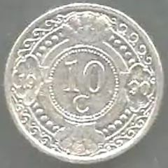 M1026 ...... ANTILHAS HOLANDESAS - 10 CENTS. 1990 - comprar online