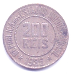 V107          BRASIL   -    200  REIS    1935