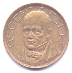 V154         BRASIL  -     500  REIS     1937     -   DIOGO ANTONIO FEIJÓ - comprar online