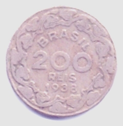 V166         BRASIL  -     200    REIS     1938     -    GETULIO  VARGAS