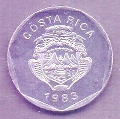 M1980 COSTA RICA - 5 COLONES 1983 - INOX