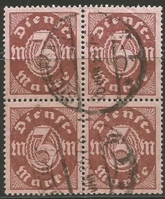 2374 .... ALEMANHA - SELO DE SERVIÇO - 3 MARK - 1922 - QUADRA