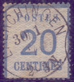 2458 ... ALSACIA - 20 CENTIMES 1870 - OC ALEMÃ NA FRANÇA